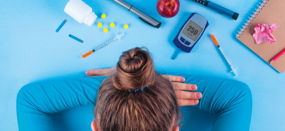 Medicin, mad og målinger stresser folk med diabetes